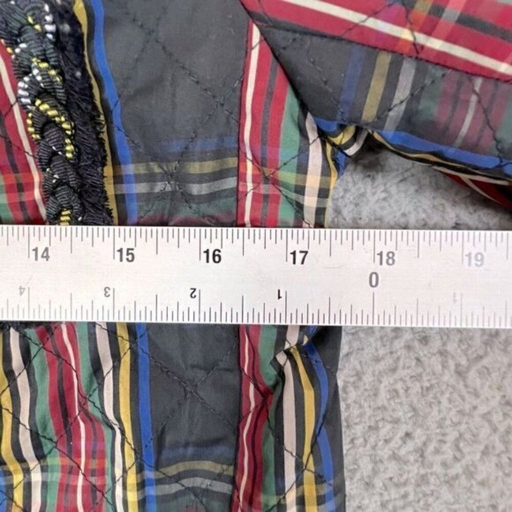 JCREW WOMENS QUILTED STEWART PLAID JACKET CROPPED SIZE 2 - Picture 10 of 12